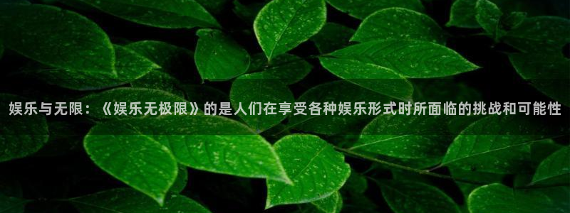 焦点娱乐地址：娱乐与无限：《娱乐无极限》的是人们在享受各种娱乐形式时所面临的挑战和可能性